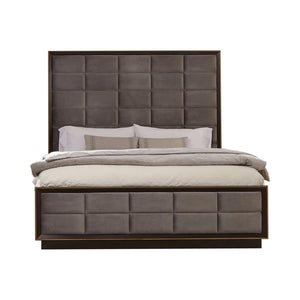Durango King Upholstered Bed - Smoked Peppercorn & Grey