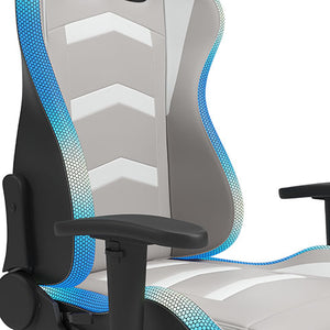 Lynxtyn Home Office Desk Chair - White/Gray