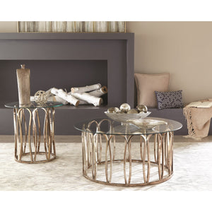 Monett Round Table Set - Chocolate Chrome & Clear