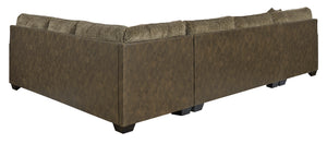 Abalone Left Chaise Sectional - Chocolate