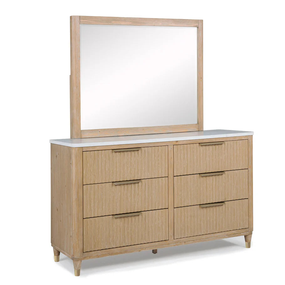 Kara Cerused Natural Bedroom Set