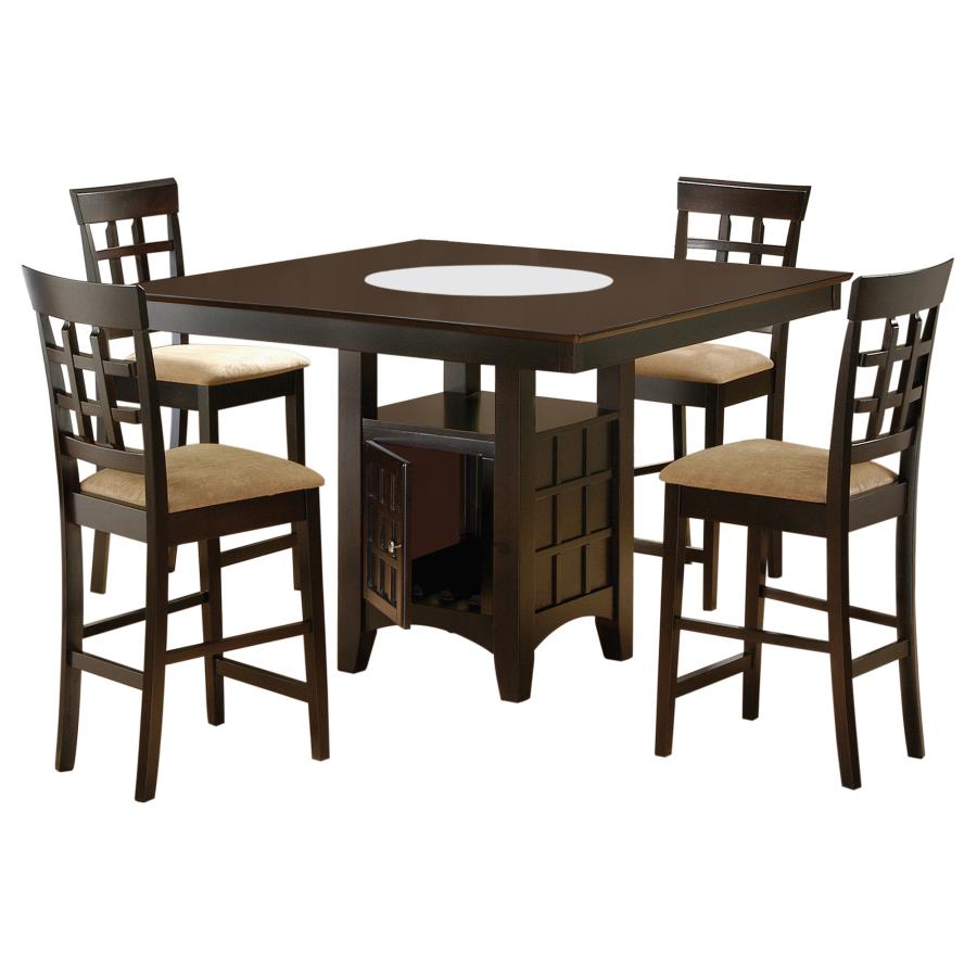 Gabriel 5-piece Square Counter Height Dining Set - Cappuccino