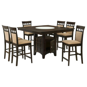 Gabriel 7-piece Square Counter Height Dining Set - Cappuccino