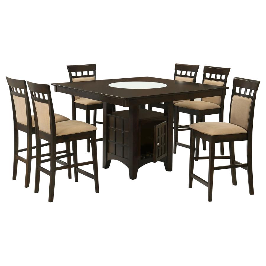 Gabriel 7-piece Square Counter Height Dining Set - Cappuccino