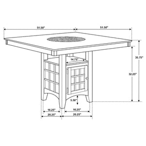 Gabriel 7-piece Square Counter Height Dining Set - Cappuccino