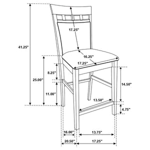 Gabriel 7-piece Square Counter Height Dining Set - Cappuccino