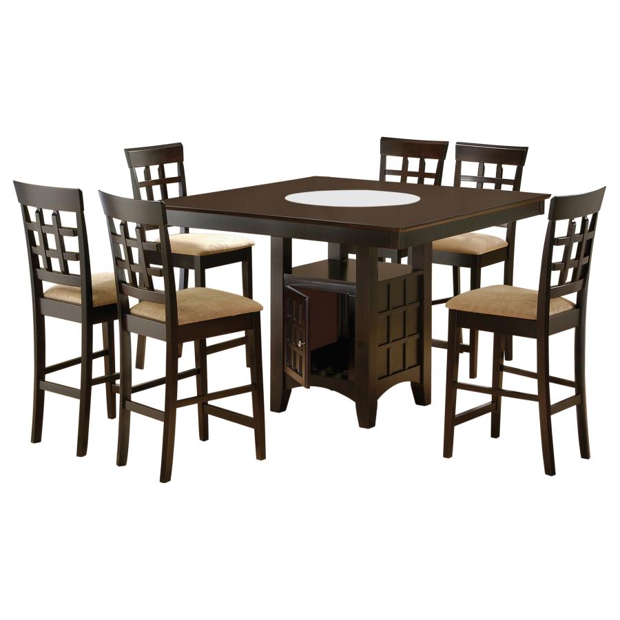 Gabriel 7-piece Square Counter Height Dining Set - Cappuccino