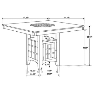 Gabriel 7-piece Square Counter Height Dining Set - Cappuccino
