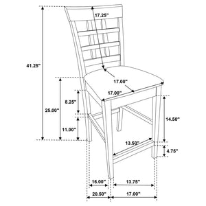 Gabriel 7-piece Square Counter Height Dining Set - Cappuccino