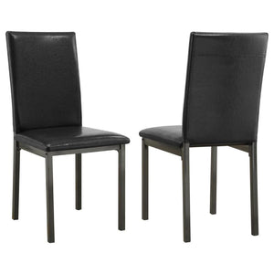 Garza Upholstered Dining Side Chair - Black (Set of 2)