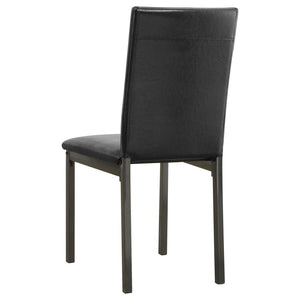Garza Upholstered Dining Side Chair - Black (Set of 2)
