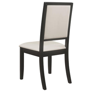 Louise Upholstered Wood Dining Side Chair - Black (Set of 2)