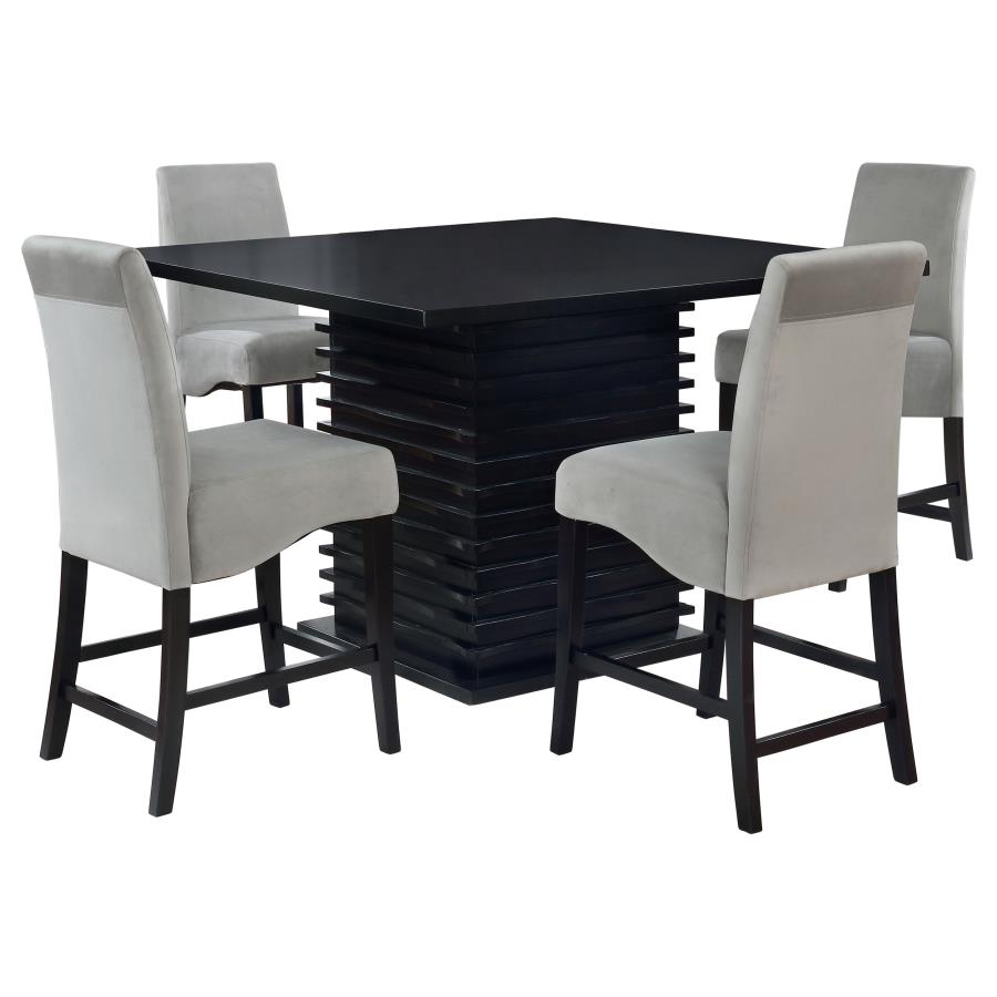 Stanton 5-piece Square Counter Height Dining Table Set - Grey
