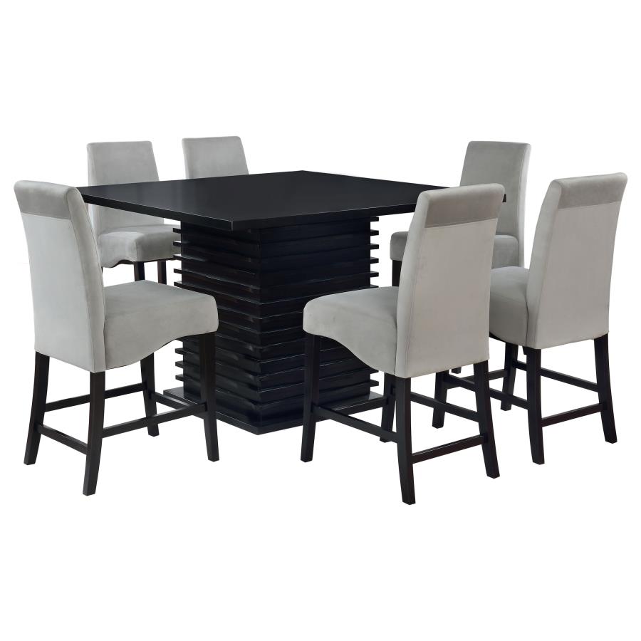 Stanton 7-piece Square Counter Height Dining Table Set - Grey