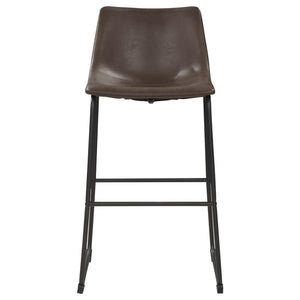 Michelle Upholstered Bar Chair - Brown (Set of 2)