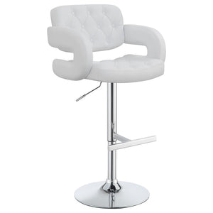 Brandi Adjustable Bar Stool - Chrome and White