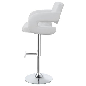 Brandi Adjustable Bar Stool - Chrome and White
