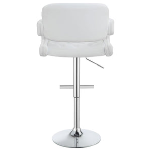 Brandi Adjustable Bar Stool - Chrome and White