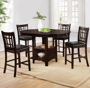 Lavon 5-piece Oval Counter Height Dining Set - Espresso