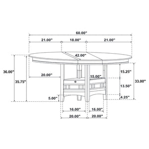 Lavon 5-piece Oval Counter Height Dining Set - Espresso