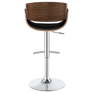 Dana Adjustable Bar Stool - Black and Chrome