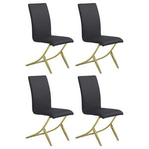 Carmelia Upholstered Dining Side Chair - Black (Set of 4)