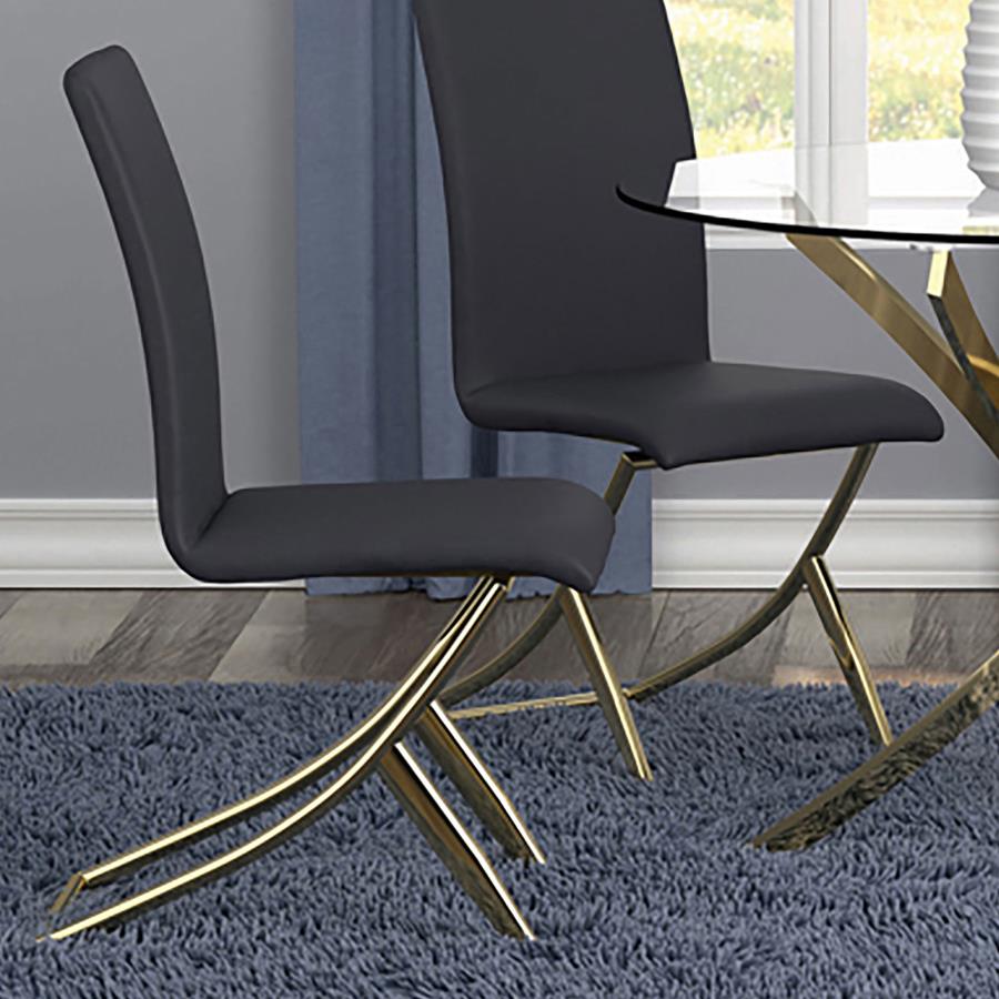 Carmelia Upholstered Dining Side Chair - Black (Set of 4)
