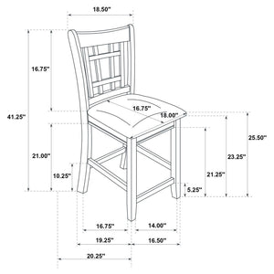 Lavon 5-piece Oval Counter Height Dining Set Light - Chestnut