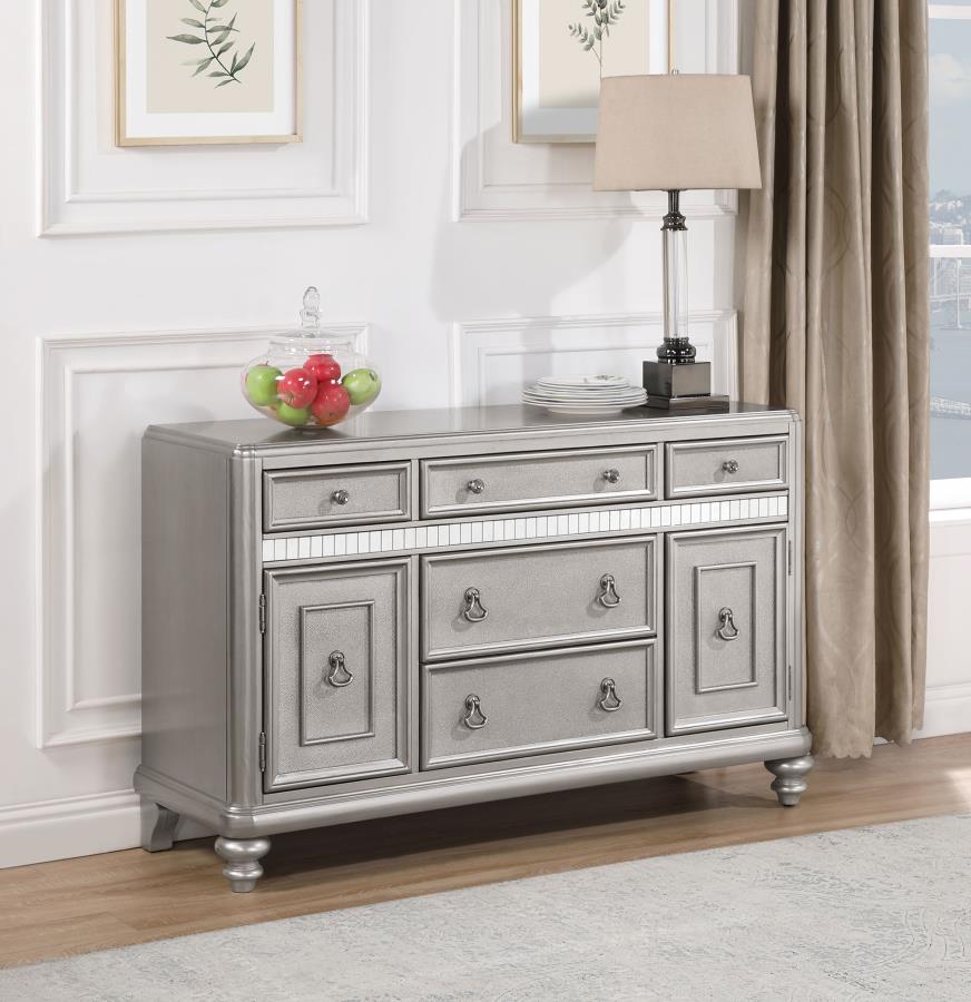 Bling Game Dining Sideboard Buffet Cabinet - Metallic Platinum