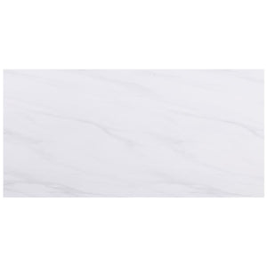 Carla 80-inch Cultured Carrara Marble Top Dining Table - White