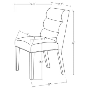 Carla Velvet Upholstered Dining Side Chair - Ash (Set of 2)