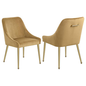 Mayette Upholstered Dining Side Chair - Cognac (Set of 2)