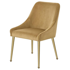 Mayette Upholstered Dining Side Chair - Cognac (Set of 2)