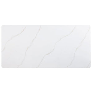 Telvin Rectangular 79-inch Marble Top Dining Table - White