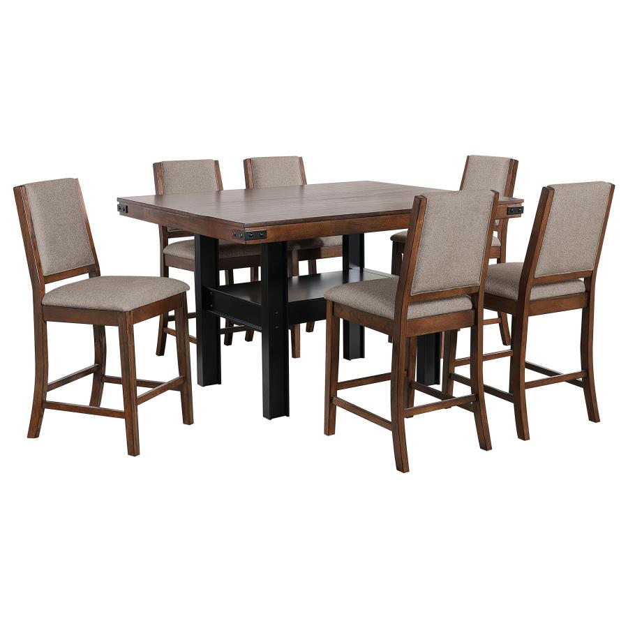 Patterson 7-piece Counter Height Dining Set - Mango Oak