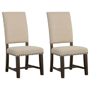 Twain Upholstered Dining Side Chair - Beige (Set of 2)