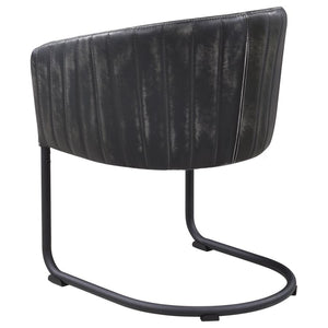 Banner Leatherette Upholstered Dining Arm Chair - Anthracite