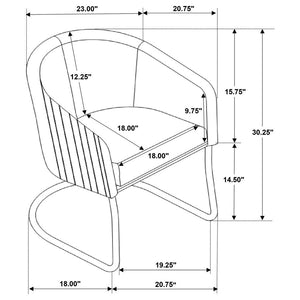 Banner Leatherette Upholstered Dining Arm Chair - Anthracite