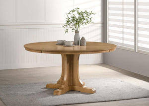 Hartville 60-inch Round Dining Table - Natural Light Brown