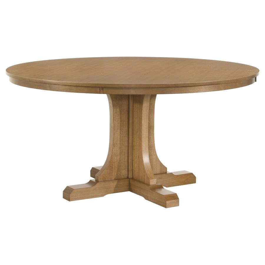 Hartville 60-inch Round Dining Table - Natural Light Brown