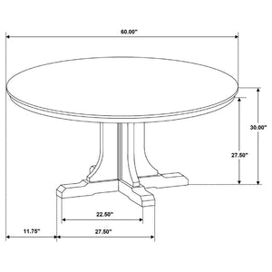 Hartville 60-inch Round Dining Table - Natural Light Brown
