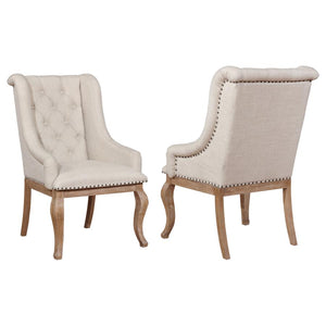 Brockway Upholstered Arm Chair - Barley Brown (Set of 2)