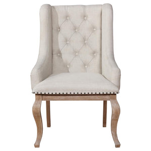 Brockway Upholstered Arm Chair - Barley Brown (Set of 2)