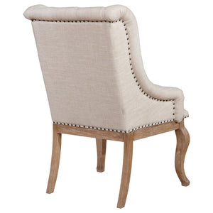 Brockway Upholstered Arm Chair - Barley Brown (Set of 2)