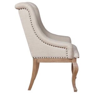 Brockway Upholstered Arm Chair - Barley Brown (Set of 2)