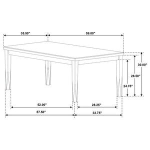 Appleton 5-piece Rectangular Dining Set - Distressed White