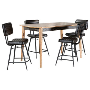 Partridge 5-piece Counter Dining Set - Sheesham and Espresso