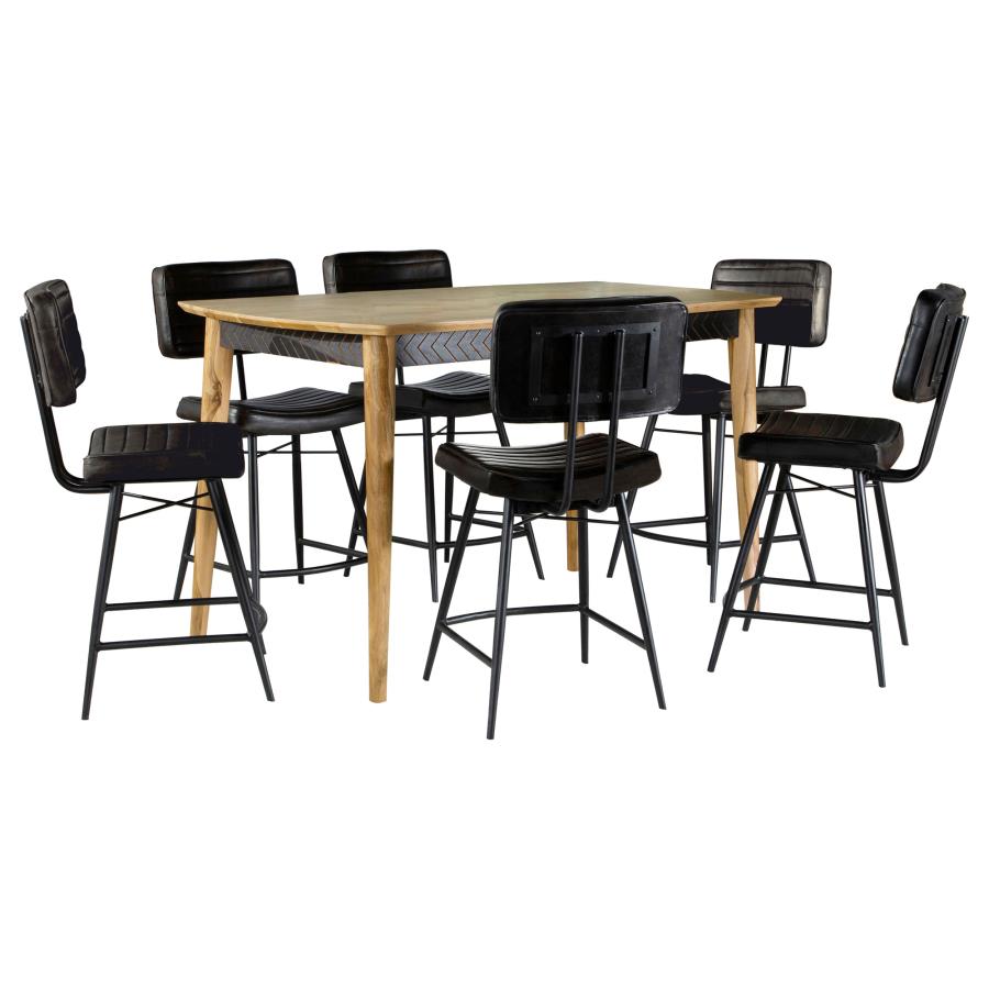 Partridge 7-piece Counter Dining Set - Sheesham and Espresso