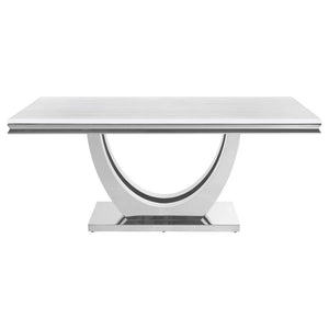 Kerwin 7-piece Rectangular Dining Table Set - Grey and Chrome
