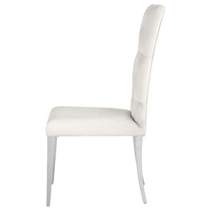 Kerwin Velvet Upholstered Dining Side Chair - White (Set of 2)